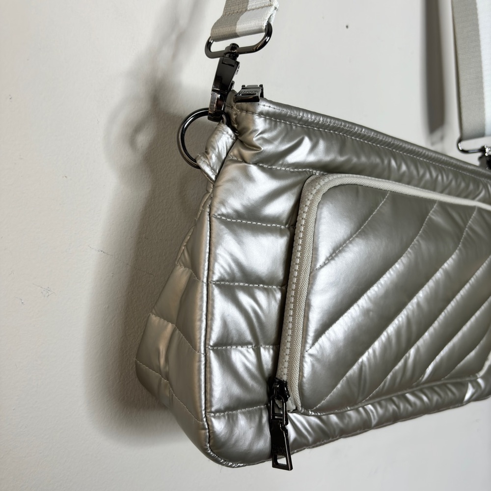 THINK ROYLN Silver Quilted Crossbody Bag - Picture 3 of 14
